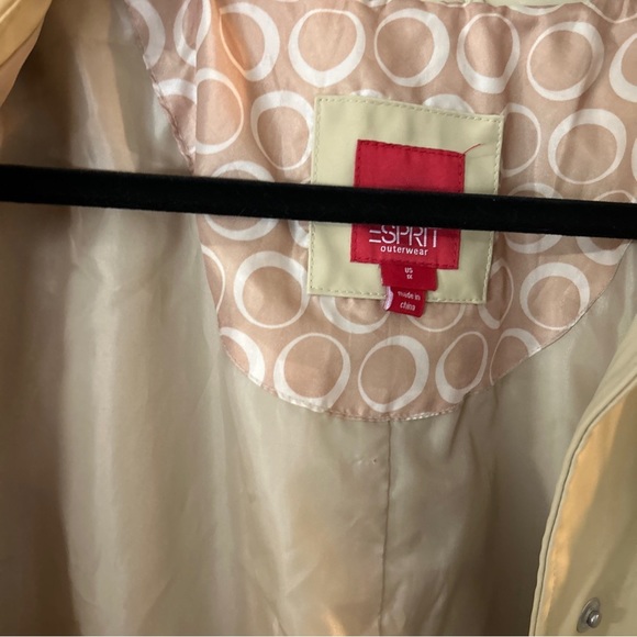 ESPRIT women’s 1X Beige Rain Coat Outerwear - Picture 7 of 9